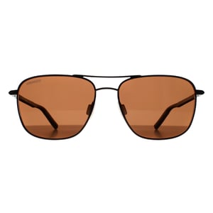 Serengeti Aviator Heren Glimmend Gunmetal Mineral Polarized Drivers Bruin Spello