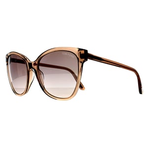 Tom Ford Cat Eye Dames Glimmend Lichtbruin Bruin Spiegel Ani FT0844