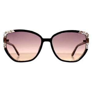 Guess Cat Eye Shiny Black Glitter Gold Violet Mirror Gradient GU7882 voor vrouwen