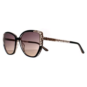 Guess Cat Eye Shiny Black Glitter Gold Violet Mirror Gradient GU7882 voor vrouwen