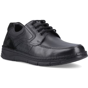 Hush Puppies Franklin Veterschoenen Leer Heren Zwarte Instappers