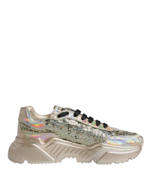Dolce & Gabbana Gouden Pailletten Iriserende Daymaster Sneakers Schoenen