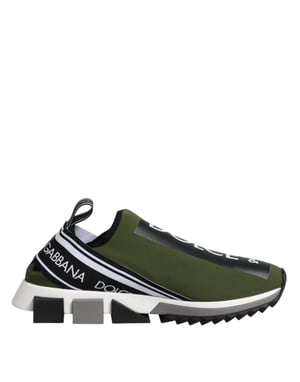 Dolce & Gabbana Groene Logo Lage Sorrento Sneakers voor Mannen