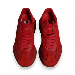 Dolce & Gabbana Rode Leren Daymaster Lage Sneakers Schoenen