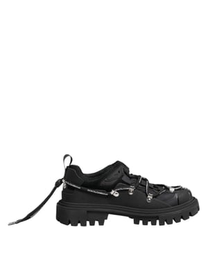 Dolce & Gabbana Zwarte Lage Veterschoenen voor Trekking