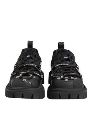 Dolce & Gabbana Zwarte Lage Veterschoenen voor Trekking