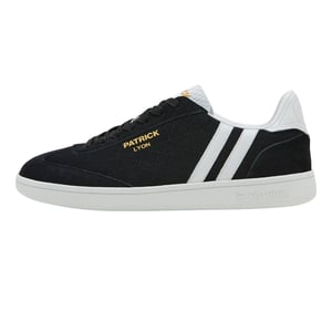 Patrick Mens Lyon Suede Cupsole Sneakers (Zwart/Wit)