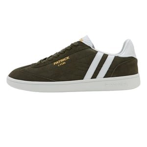 Patrick Mens Lyon Suède Cupsole Sneakers (Olijf/Wit)