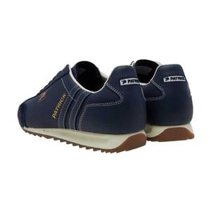 Patrick Mens Liverpool Leren Sneakers (Marineblauw/Off White)