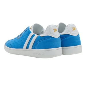Patrick Mens Lyon Suede Cupsole Sneakers (Blauw/Wit)