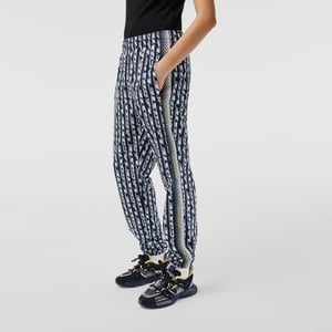 Lacoste joggingbroek voor dames met logo-print in zwart