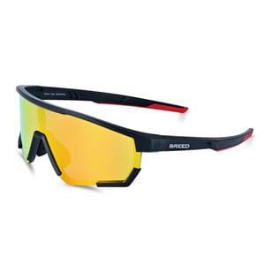 Breed Vega gepolariseerde zonnebril - Zwart/Rood