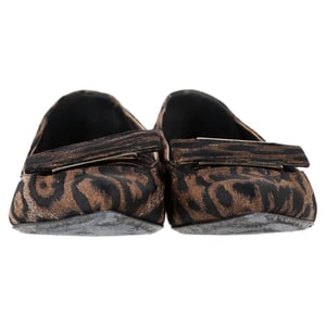 Lanvin puntige loafers in dierenprint van polyester