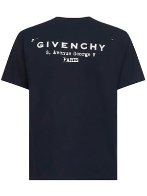 Stempelafdruk T-Shirt in Marineblauw
