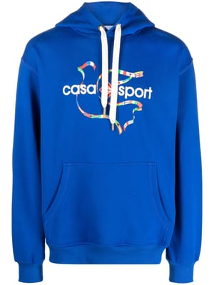 Sportlogo Hoodie in Blauw