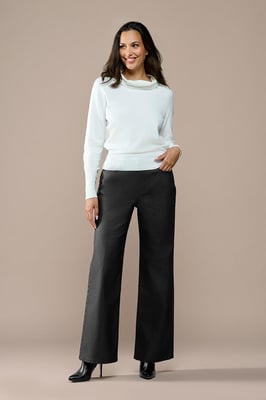 Lienna Coated Broek Zwart