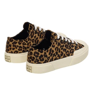 Superga Unisex 2432 Works Luipaardprint Kalfsleren Trainers voor volwassenen (Bruin/uitwendig wit)