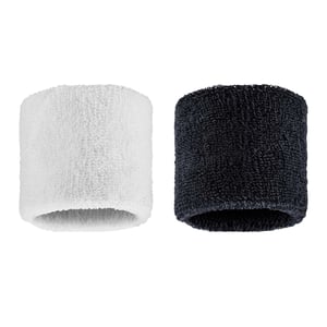 Nike Klassieke Swoosh Zweetband (Set van 2) (Zwart/Wit)