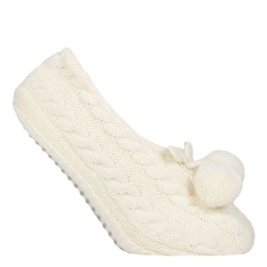 1 Paar Dames Kabelbrei Mocassinschoen Bootie - Warme Zachte Gezellige Binnenpantoffels