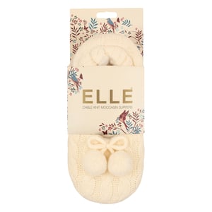 1 Paar Dames Kabelbrei Mocassinschoen Bootie - Warme Zachte Gezellige Binnenpantoffels