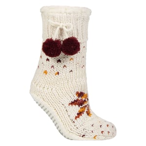 1 Paar Dames Chunky Sherpa Gevoerde Knusse Mokassins met Pom Pom - Warme Comfort