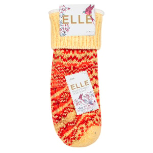 1 Paar Dames Chunky Fair Isle Moccasin Grip Sokken - Warme Winter Slippersokken