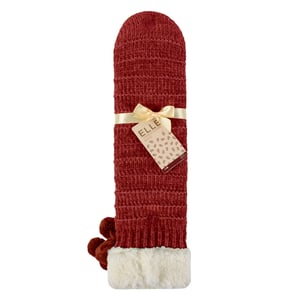 1 Paar Dames Chenille Slipper Sokken met Moccasin Zool - Zachte Gezellige Comfort