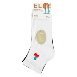 3-Pack Dames Geribbelde Enkelkousen met Rimpelrand - Zacht Stijlvol Dagelijks Comfort