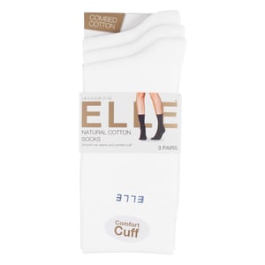 3-Pack Dames Effen Katoenen Sokken - Zachte Ademende Dagelijkse Comfort Pasvorm
