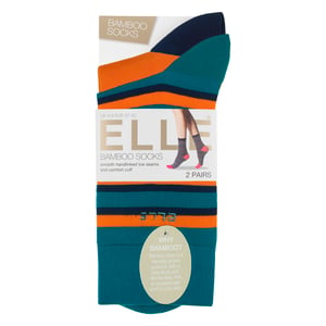 2 Pack Dames Gestreepte en Effen Bamboosokken - Zacht Ademend Dagelijks Comfort