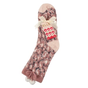 1 Paar Dames Sherpa Gevoerde Grip Sokken - Warme Fluffy Gezellige Antislip Comfort