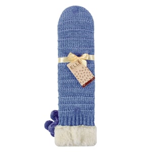 1 Paar Dames Chenille Slippersokken met Mokassinzool - Zachte Cozy Comfort