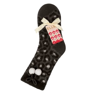1 Paar Dames Sherpa Gevoerde Grip Sokken - Warme Fluffy Cozy Antislip Comfort