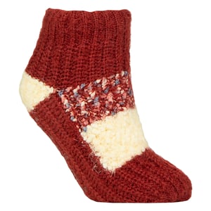 1 Paar Dames Sherpa Voering Slippersokken - Warme Fluffy Gezellige Binnencomfort