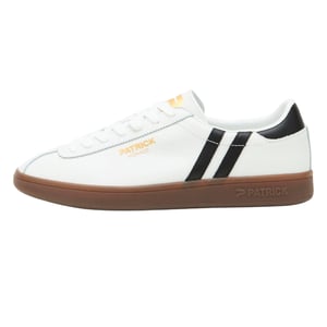 Patrick Mens Monaco Suède Cupsole Sneakers (Wit/Zwart/Dark Gum)