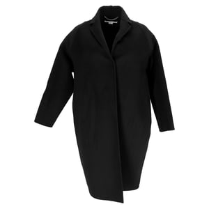 Stella McCartney jas met verborgen knopen in zwarte wol