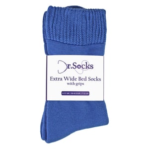 Heren Extra Wijde Winterbed Sokken met Grip | Antislip Thermische Slaap Sokken