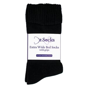 Heren Extra Brede Winter Bed Sokken met Grip | Antislip Thermische Slapersokken