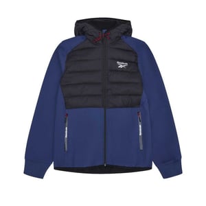 Reebok Heren Mixed Media Jacket (Batik Blauw)