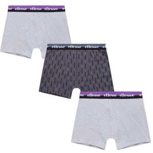 Ellesse Heren Muxel788 Boxershorts (Set van 3) (Grijs/Zwart/Paars)