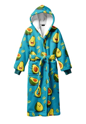 "Happy Avocado" Sherpa badjas
