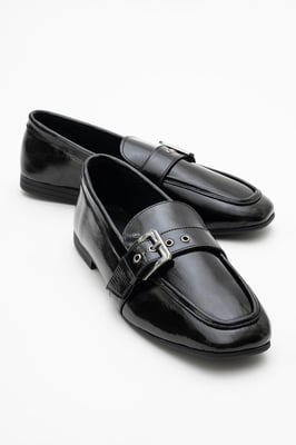 Jade Leren Plat Loafers Dames