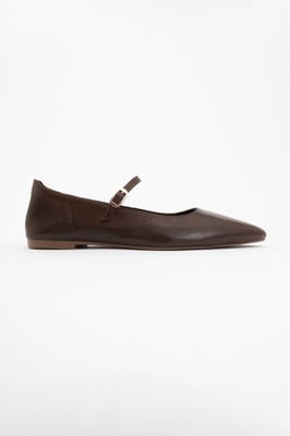 Lara Leren Mary Jane Platte Schoenen