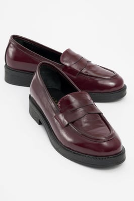Bree Platform Penny Leren Loafer Dames