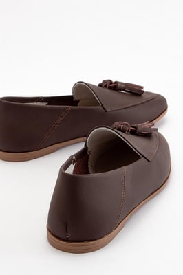 Mona Zacht Leren Kwast Loafer Dames