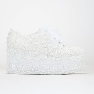 Florette Kant Bruiloft Platform Sneakers