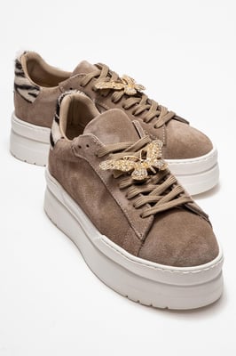 Anda Leren Gesp Sneakers Dames