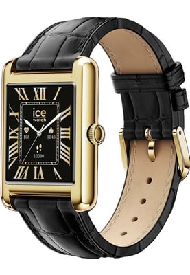 Ice Watch Ice Smart Tk 2.0 - Gold - Black Croco Unisex Horloge Zwart 025285
