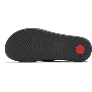 Fitflop iQushion Polyester Heren Zwart/Charcoal Slippers
