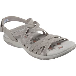 Skechers Reggae Slim - Zomeruitstap Polyester Dames Taupe Sandalen
